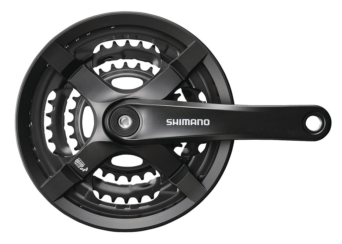 Shimano Kettenradgarnitur Tourney FCTY501 4-kant 48x38x28 Zähne schwarz 170 mm EFCTY501C888CLB