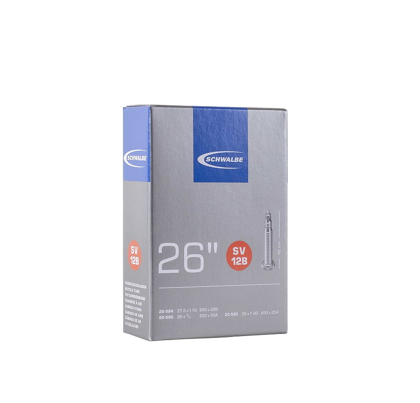 Schwalbe Fahrradschlauch SV Ventil Nr. 12B 26" 40 mm 20/28-584/590