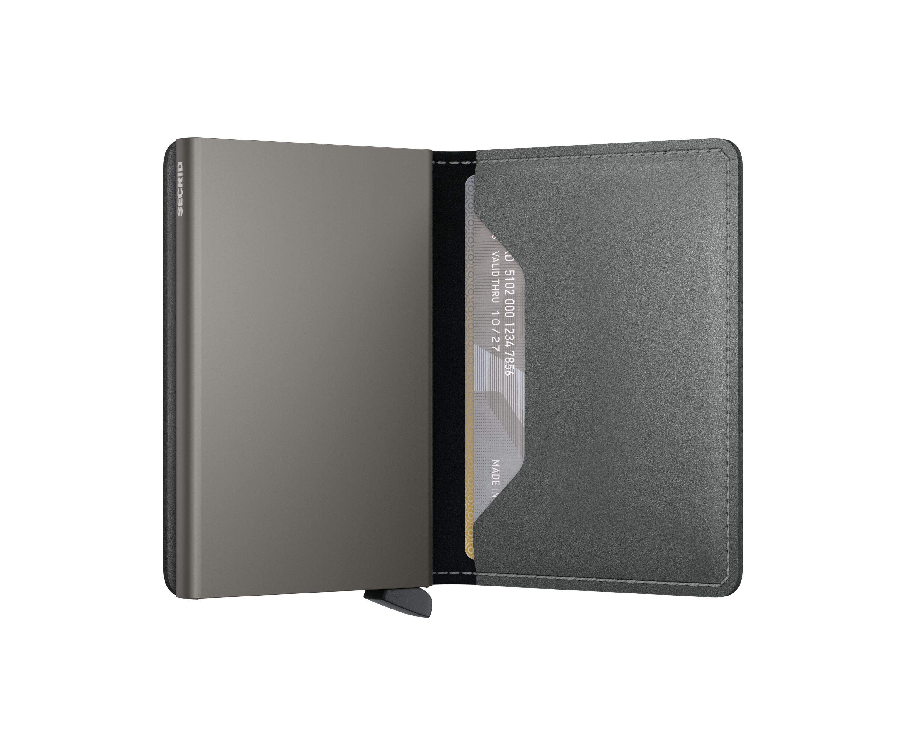 Secrid Slimwallet Matte Satin Steel – Schrägansicht