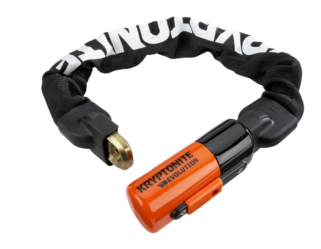 KRYPTONITE Kettenschloss Evolution 1055 Mini I.C. 10 mm schwarz/orange 55 cm