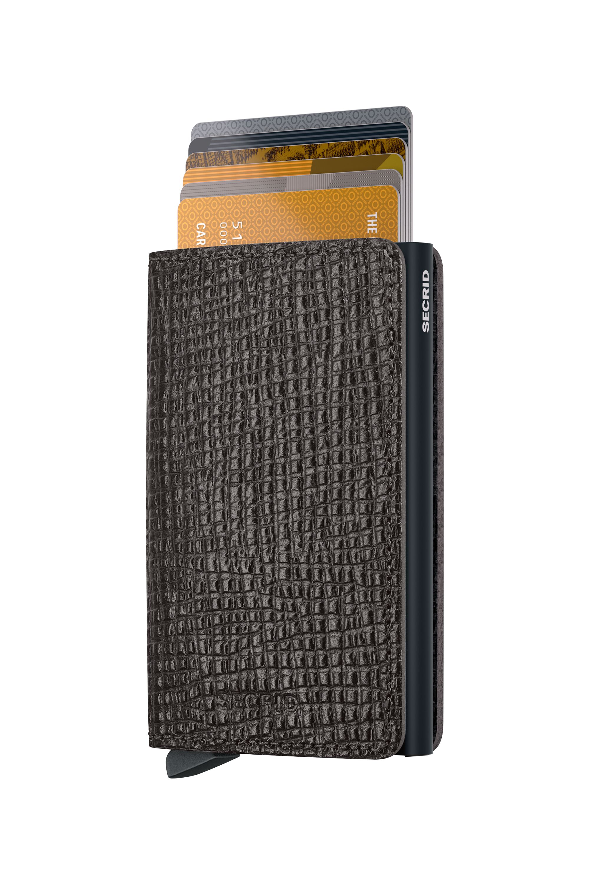 Secrid Slimwallet Palmellato Brown – mit Karten