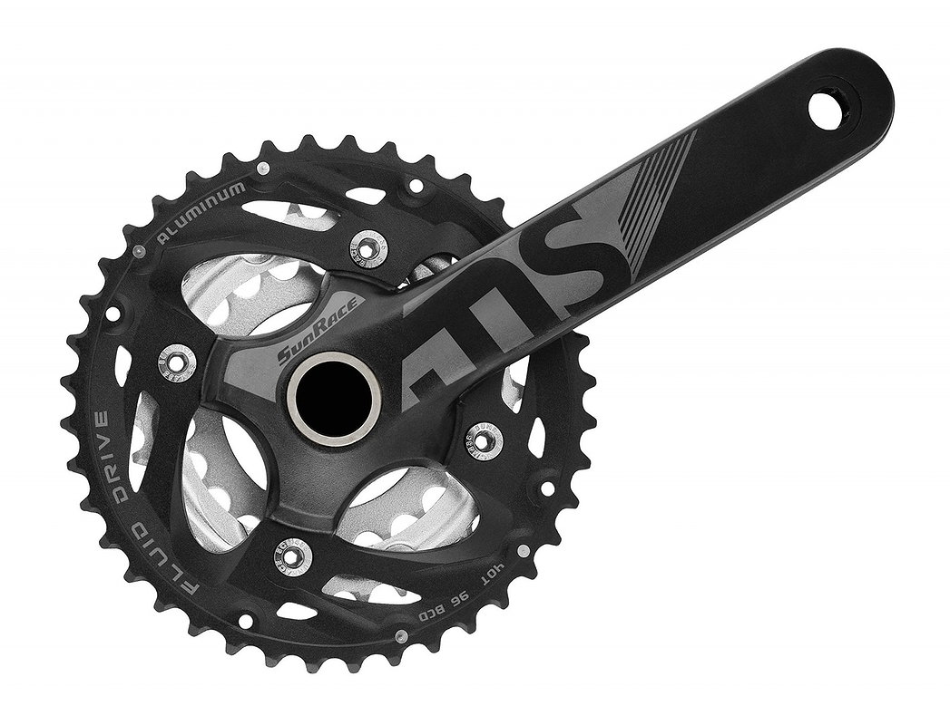 Sunrace Kettenradgarnitur FCMS50 Alu 2-PIECE 40x30x22 Zähne schwarz-matt 175 mm EVP
