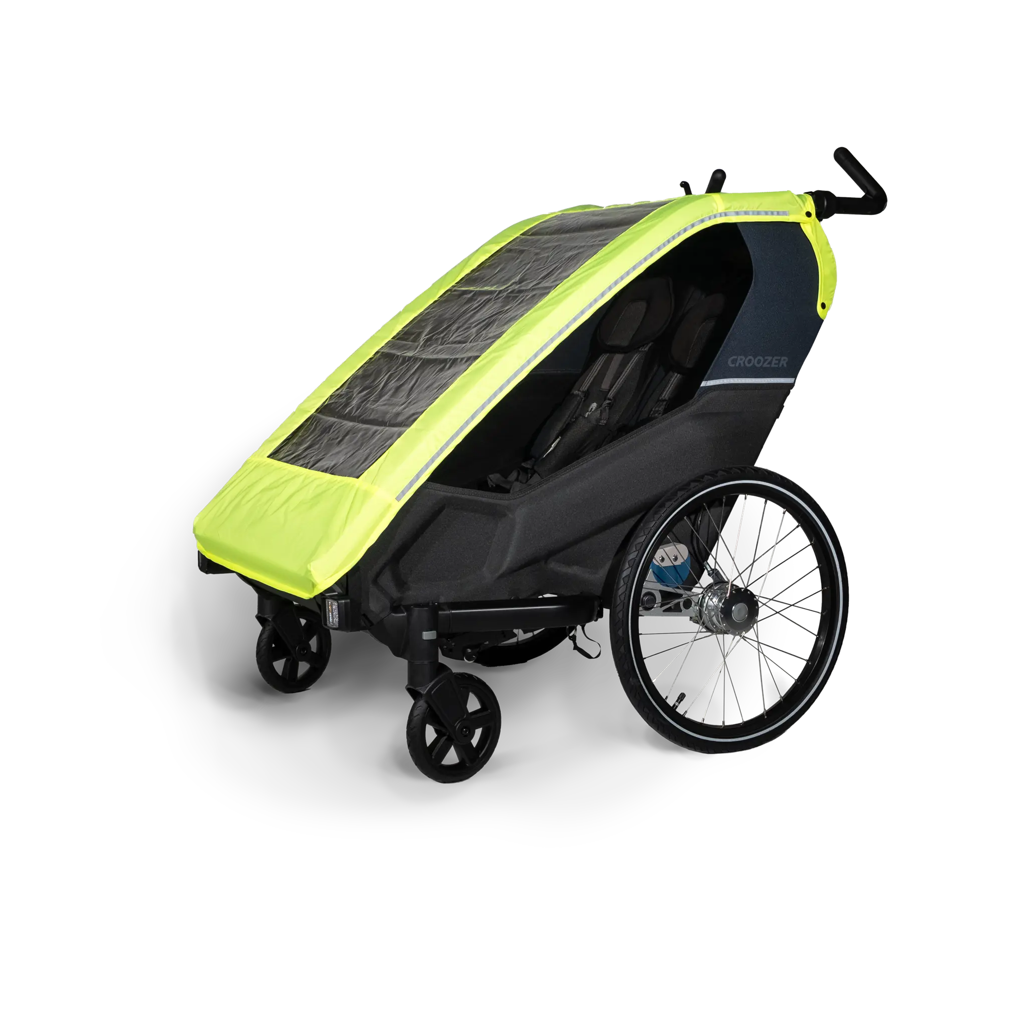 CROOZER Regenverdeck Kid Lykke 2 passend fuer Zweisitzer lightning yellow nur fuer Ly