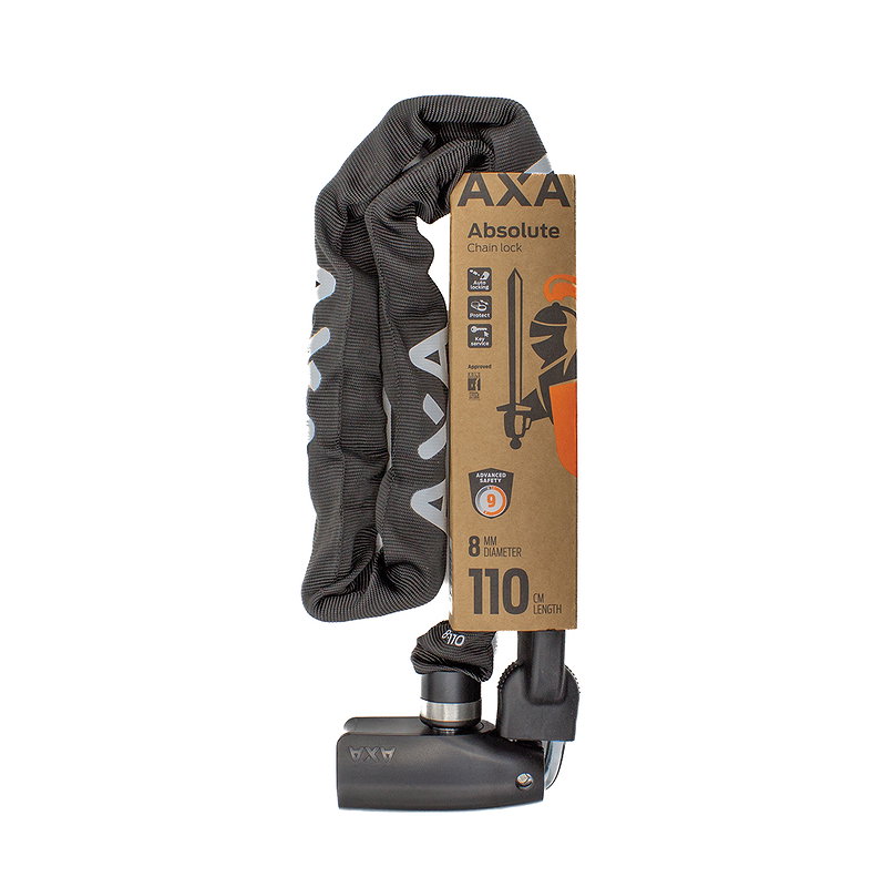 AXA Kettenschloss Absolute 8 mm schwarz 110 cm