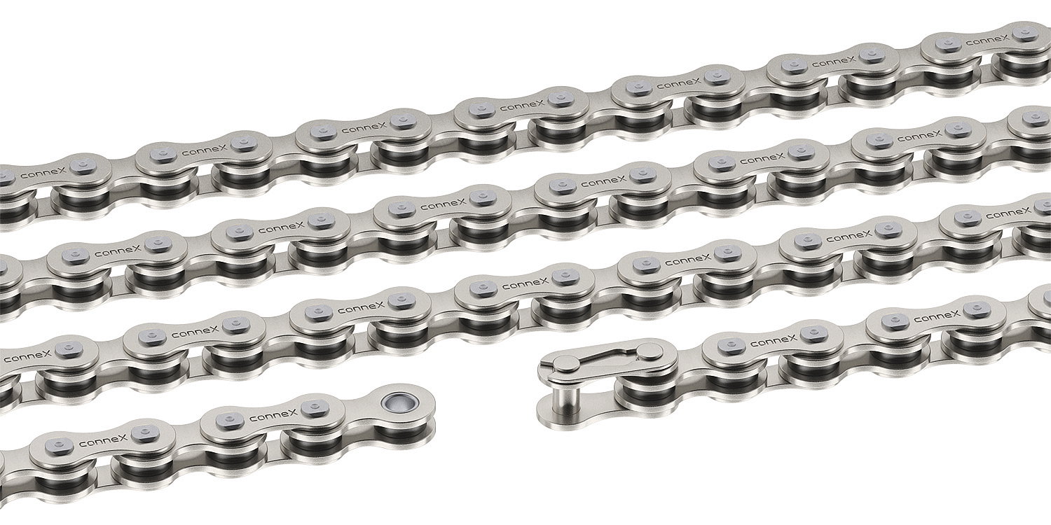 Connex E-Bike Kette 7E8 Nabenschaltung silber 124 Glieder, 1/2" x 3/32"