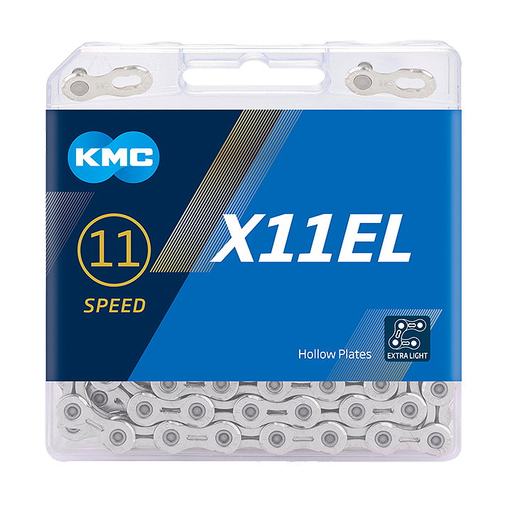 KMC Fahrrad Kette X11EL 11-fach silber 118 Glieder, 1/2" x 11/128"