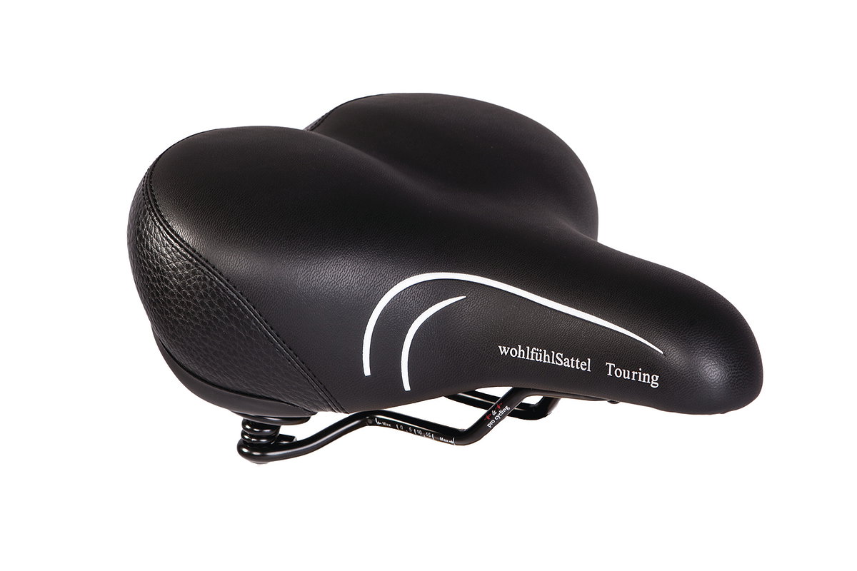 P&P City Sattel Touring Feder Relaxed schwarz L260 x B230 mm / 830 g Unisex
