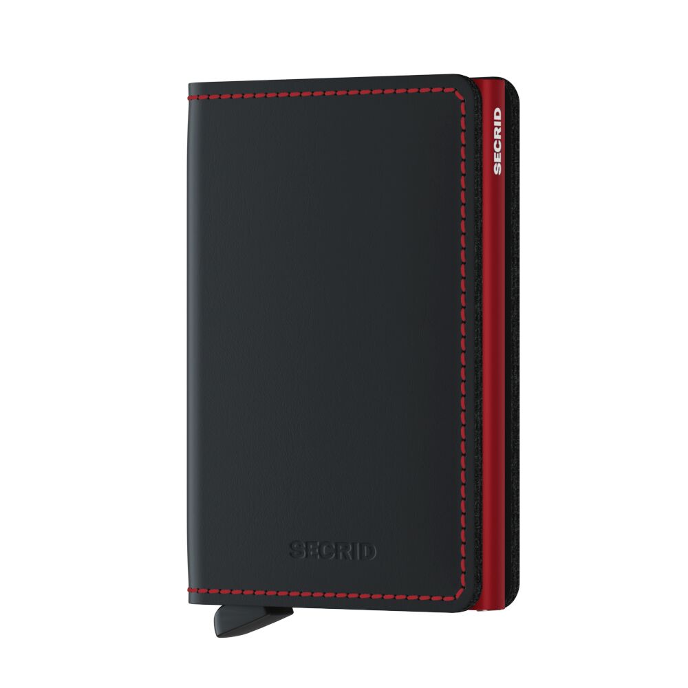 Secrid Slimwallet Matte Black & Red – Vorderansicht