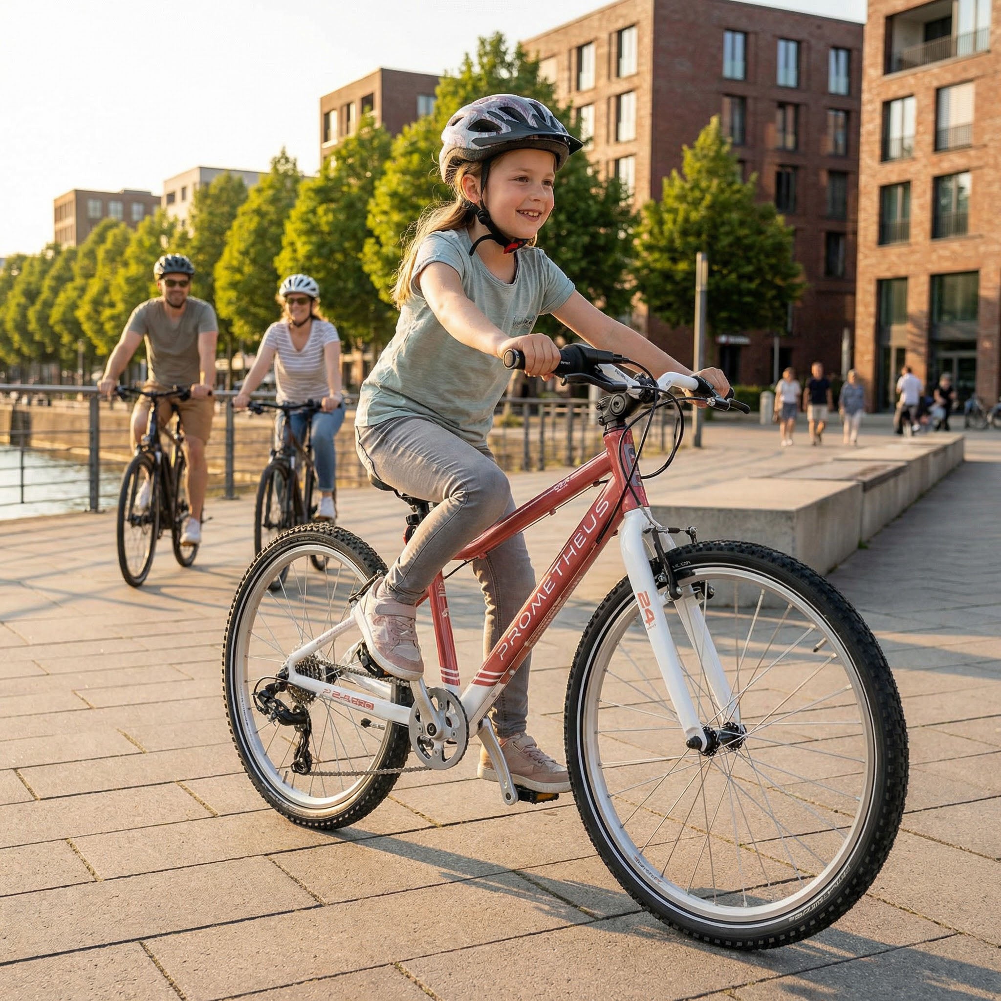 Prometheus PRO 24 Zoll Kinderfahrrad Koralle/Weiß (Coral) – Bild 2