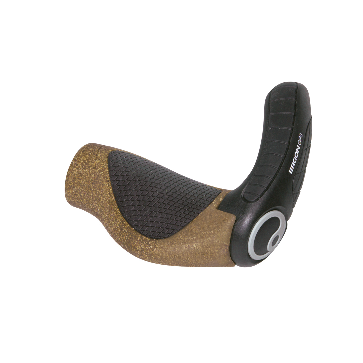 Ergon Lenkergriff GP3-L Bio Kork mit Bar Ends kork/schwarz lang/kurz (Nexus/Rohloff)