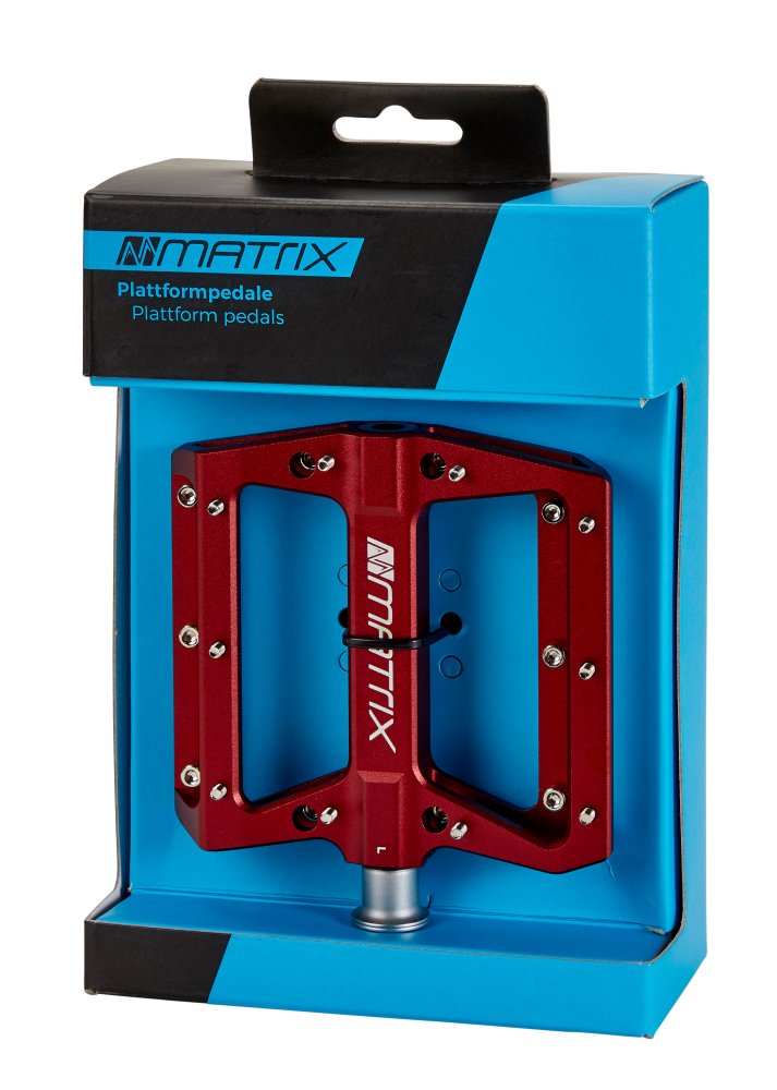 Matrix Plattform Aluminium Pedalen PE81 | Rot