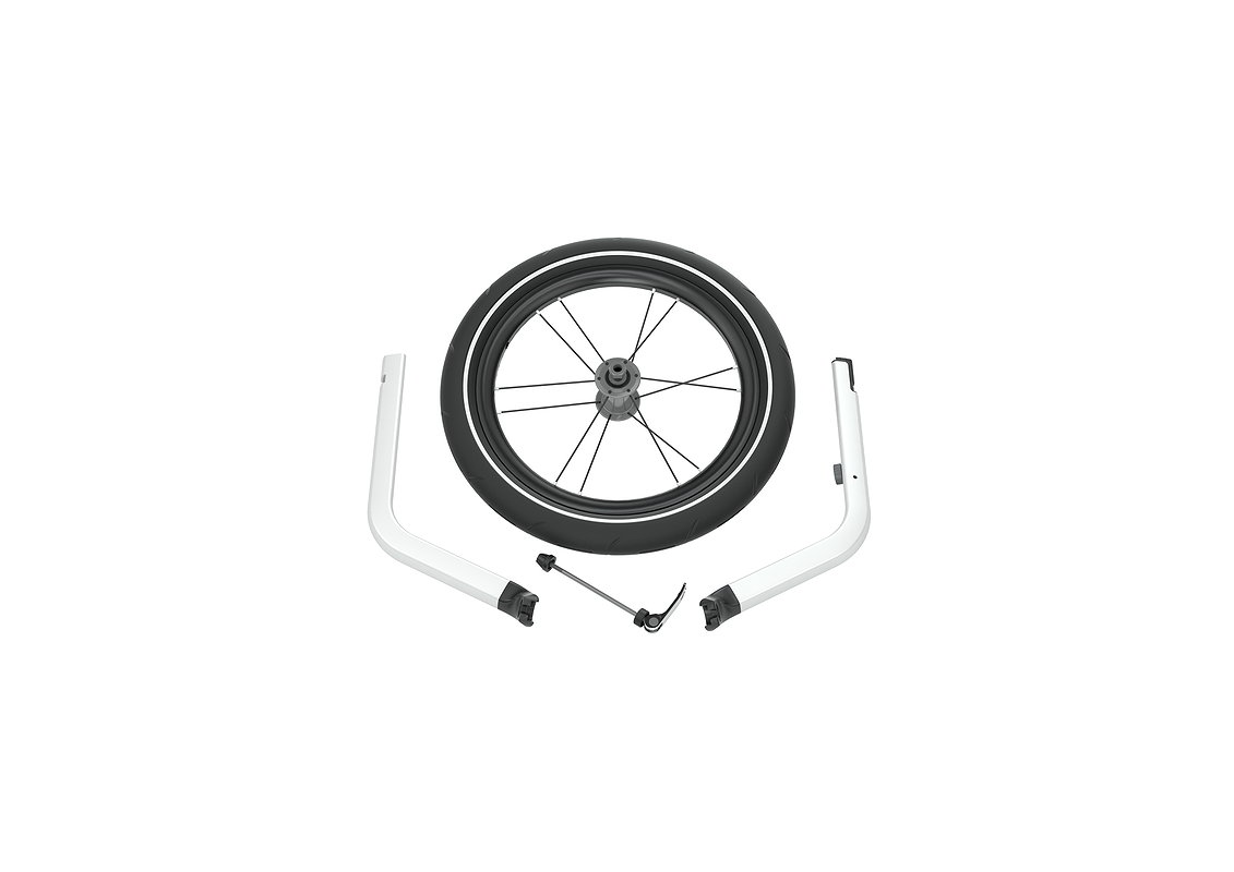 Thule Jogging Option Kit Chariot fuer 1 Sitzer aluminium/schwarz