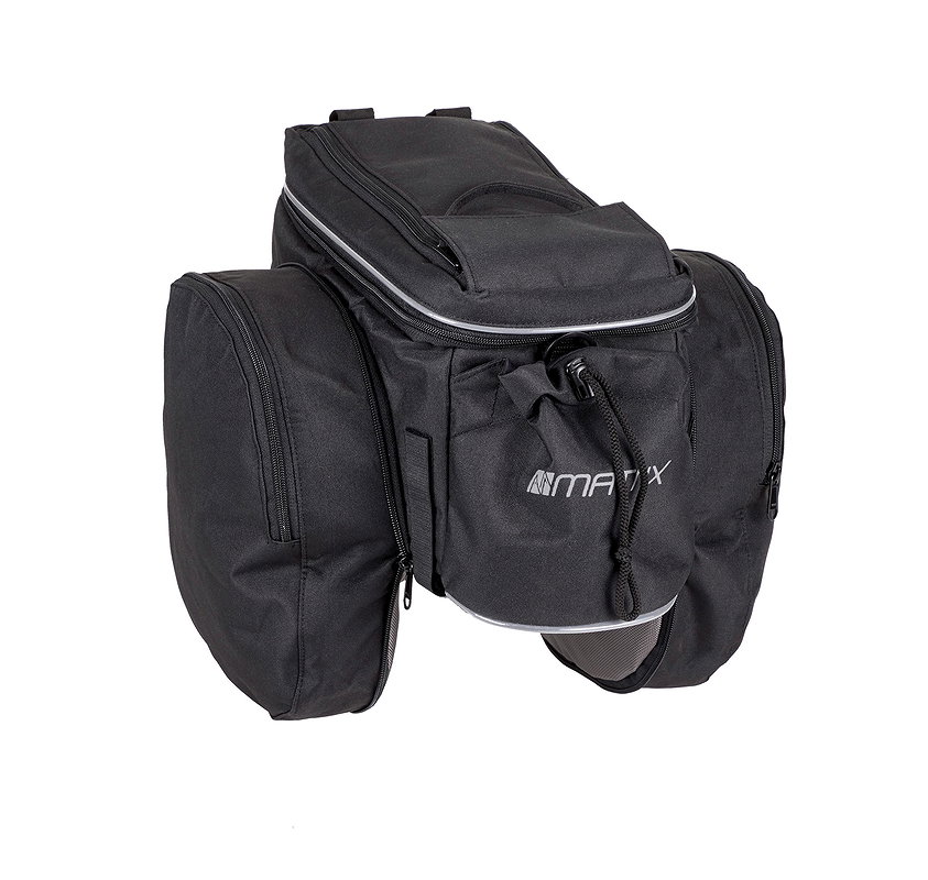 MATRIX Gepäckträgertasche schwarz/silber