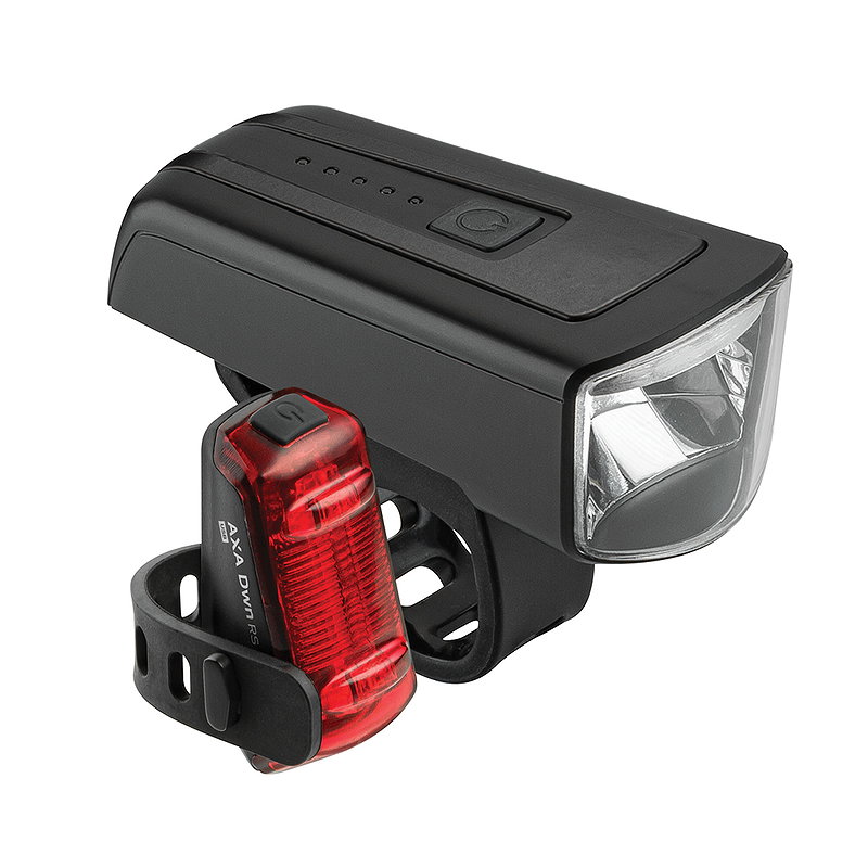 AXA LED Akkuleuchten Set Dwn 70 Lux schwarz