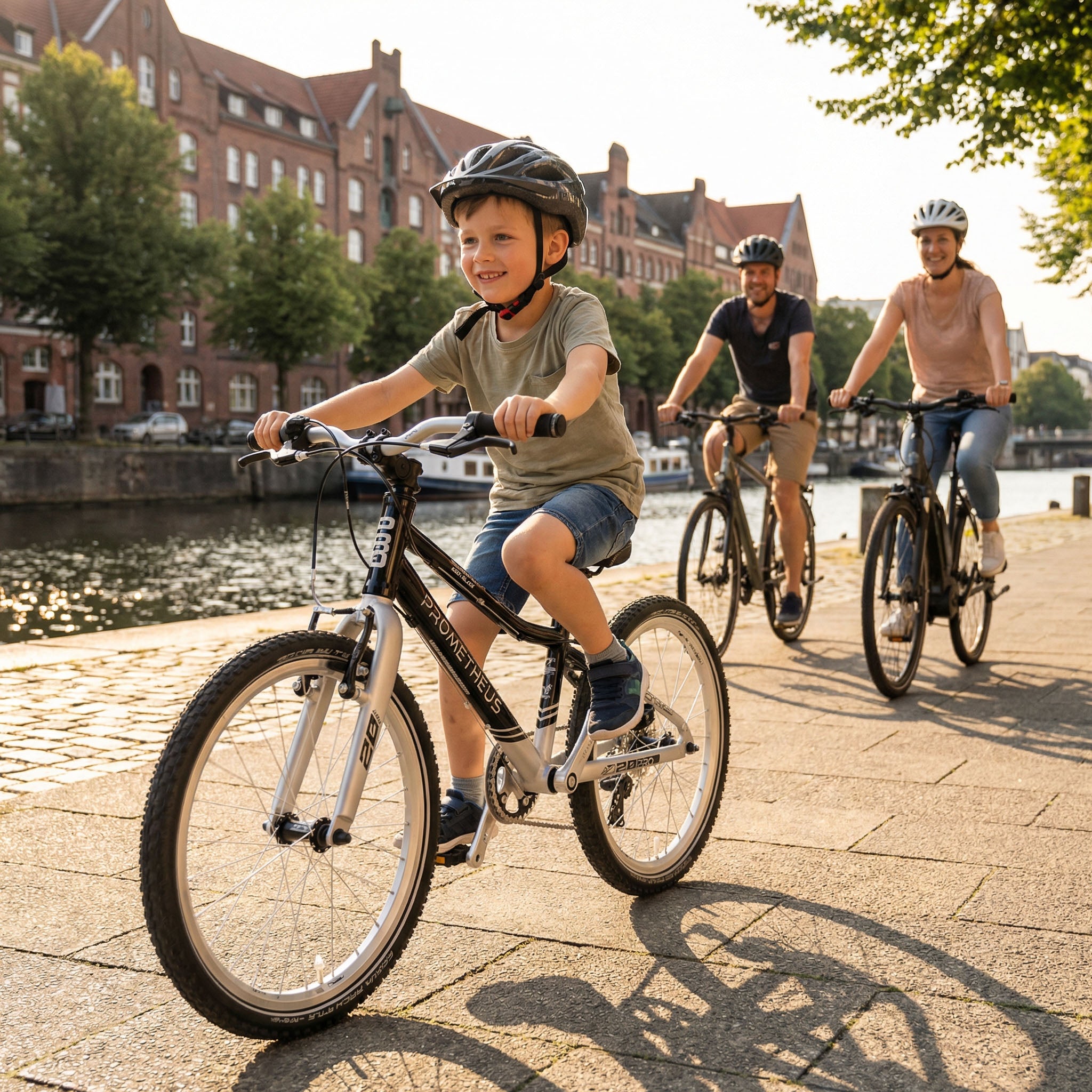 Prometheus PRO 20 Zoll Kinderfahrrad Schwarz/Silber matt (Soot-Black) – Bild 3