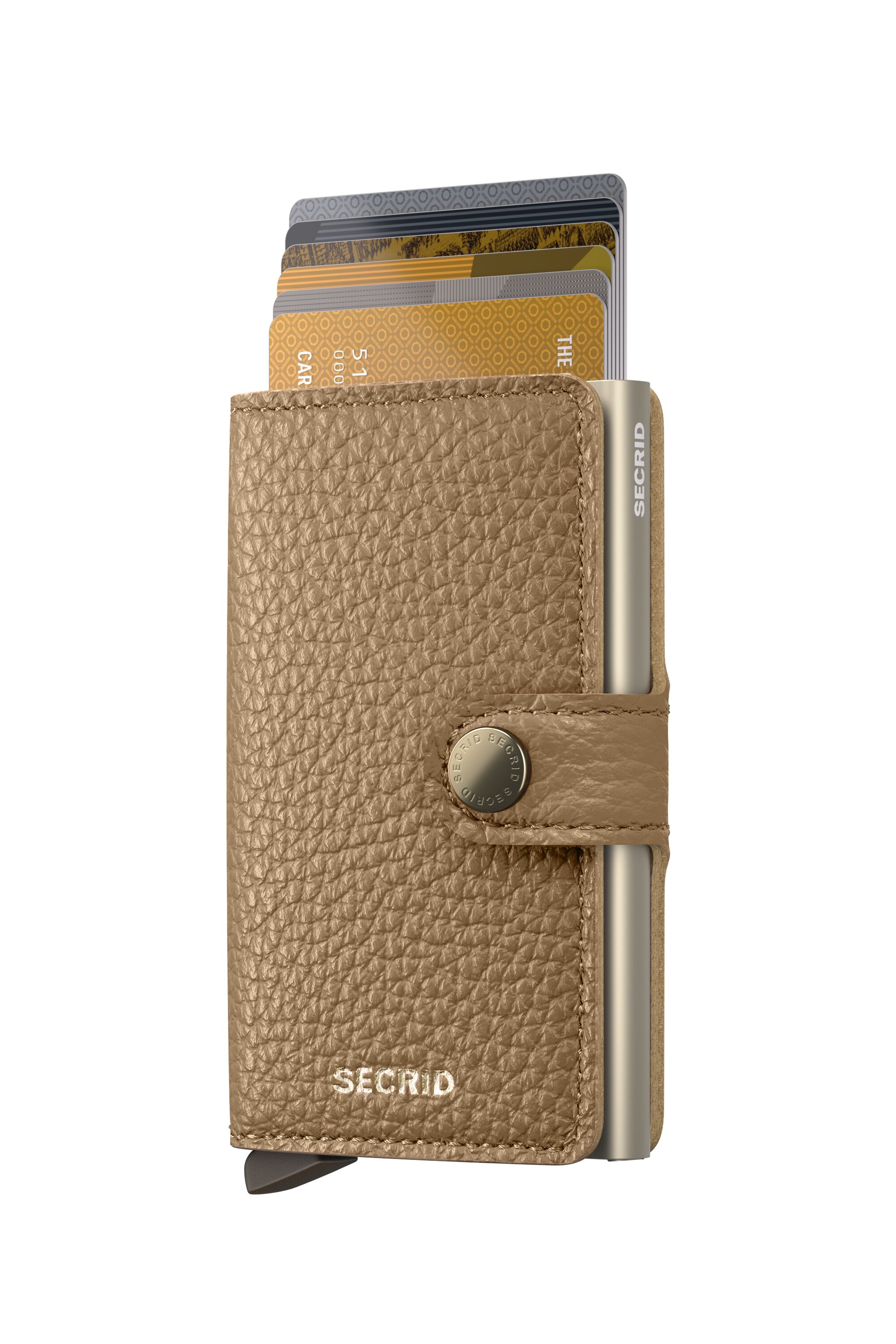 Secrid Miniwallet Pebble Cappuccino – mit Karten