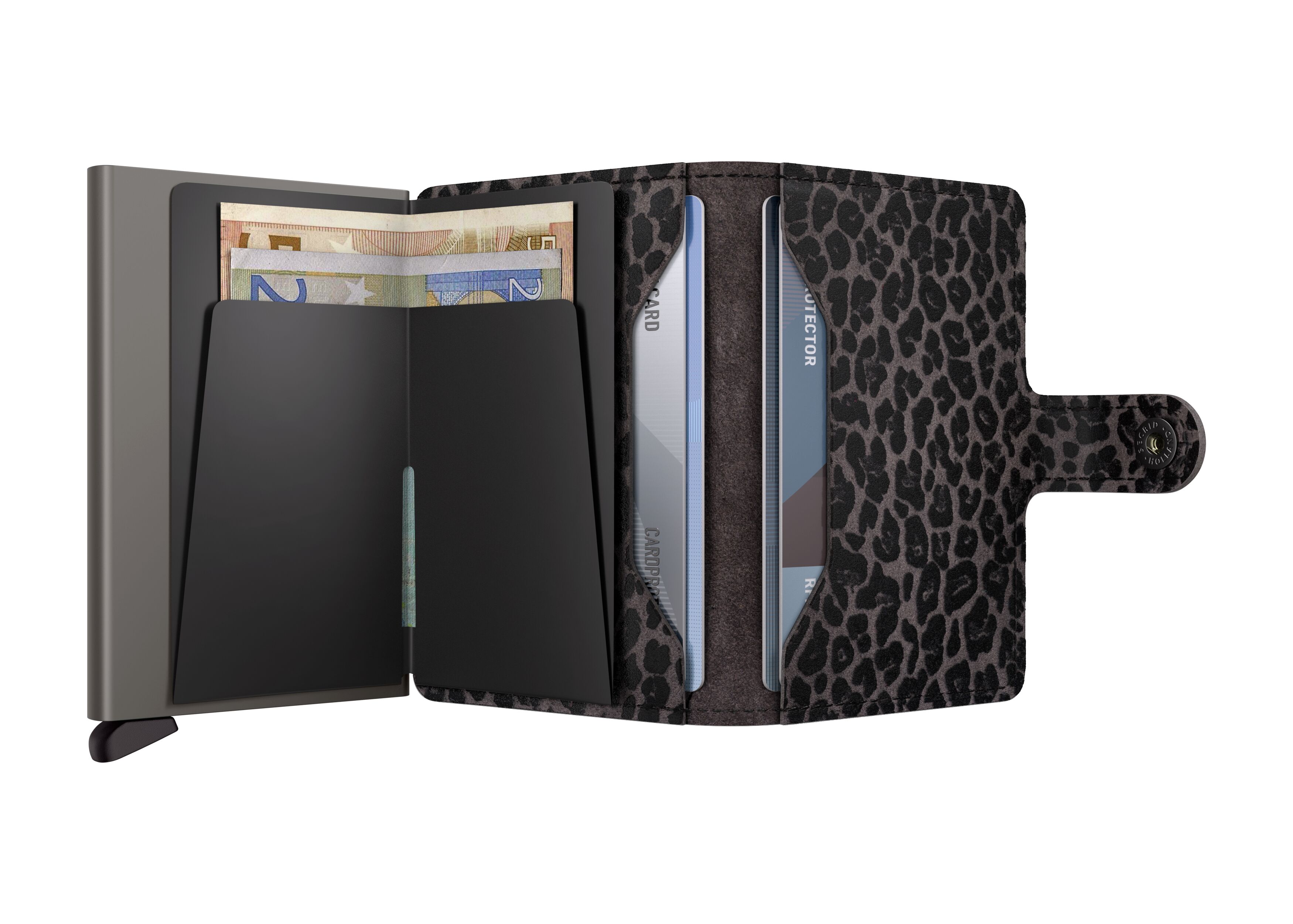 Secrid Miniwallet Leo Grey – geöffnet