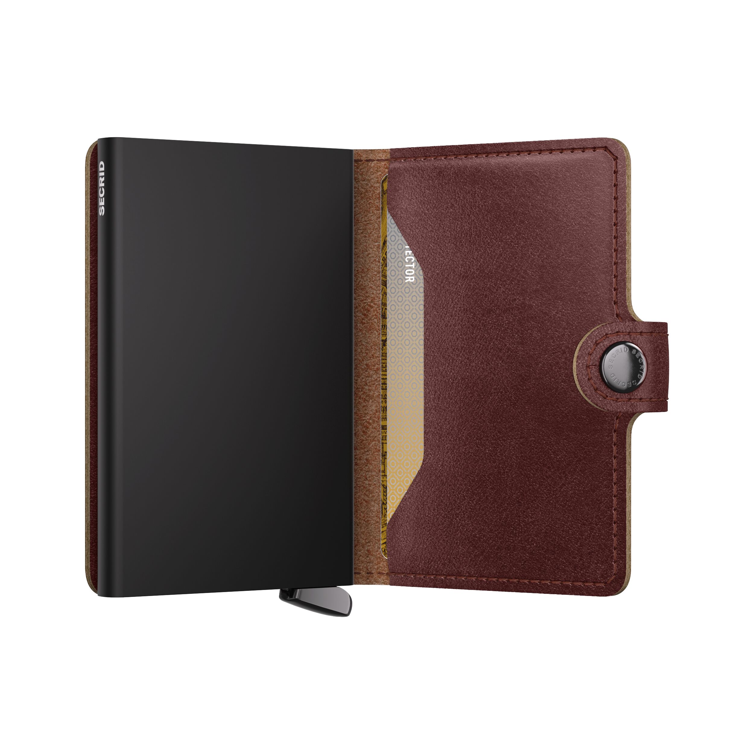 Secrid Miniwallet Basco Brown+ – Schrägansicht
