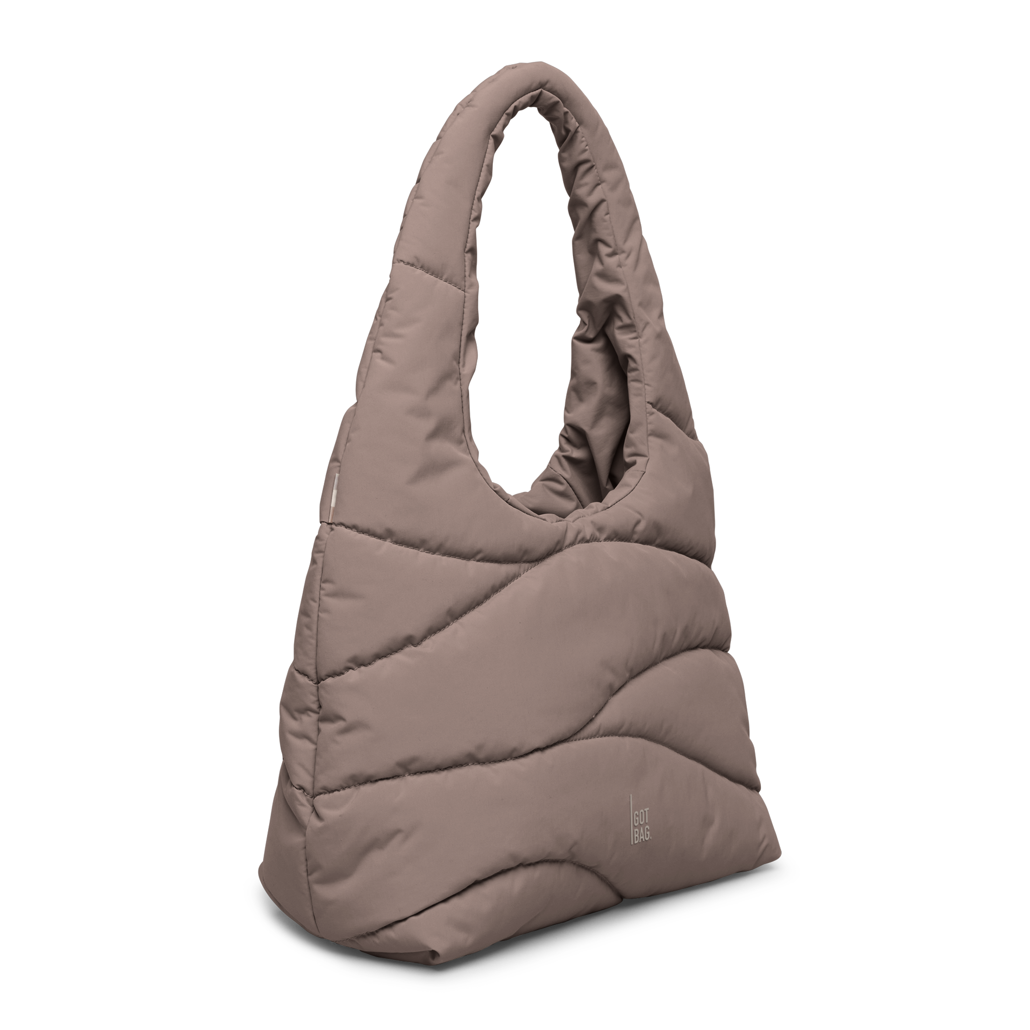 GOT BAG Wavy Puffer Shoulder Bag Oyster