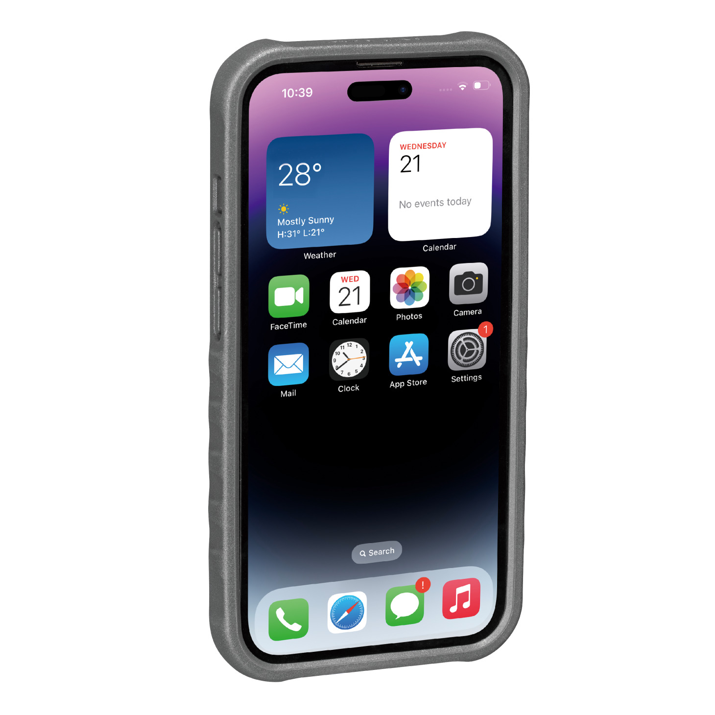 Topeak RideCase für iPhone 14 Pro, Black/Gray + Halter