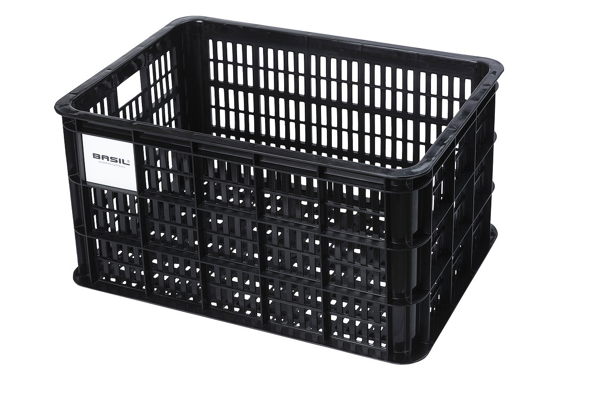 Basil Kunststoff-Fahrradkasten Crate L schwarz