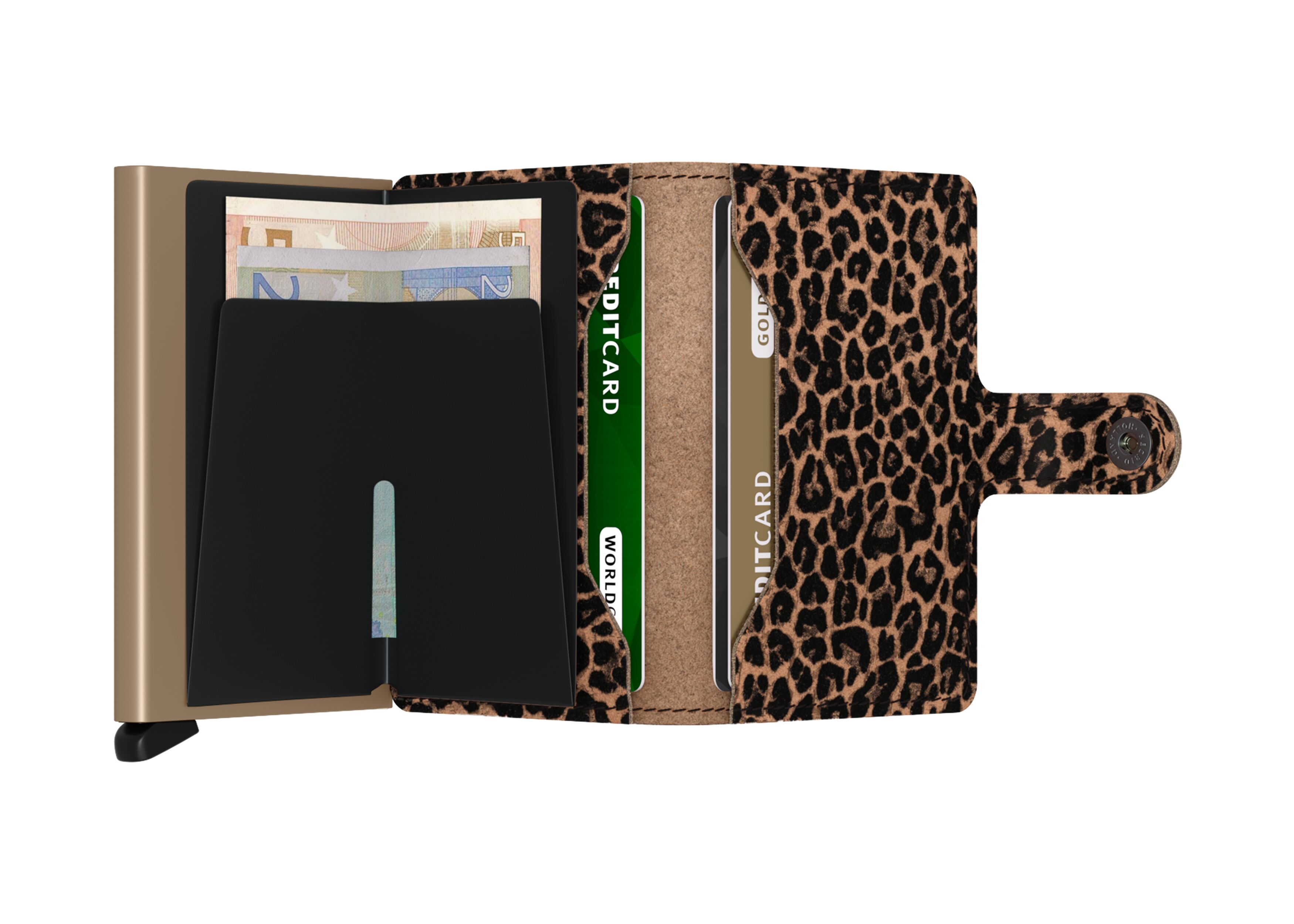 Secrid Miniwallet Leo Beige – geöffnet