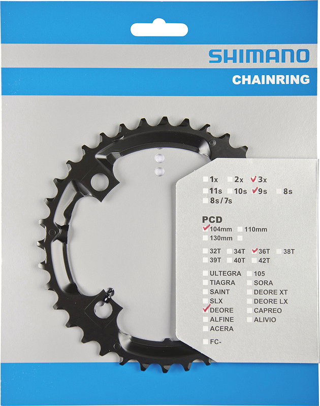 Shimano Kettenblatt Deore FCM591 36 Zähne Y1LD98090