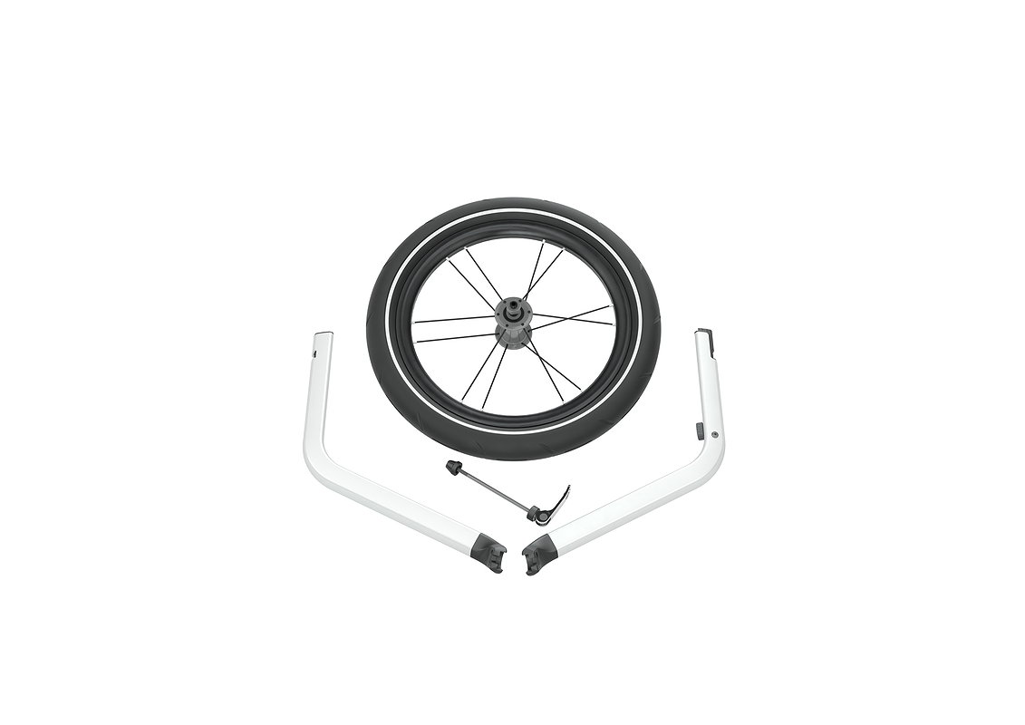 Thule Jogging Option Kit Chariot fuer 2 Sitzer aluminium/schwarz