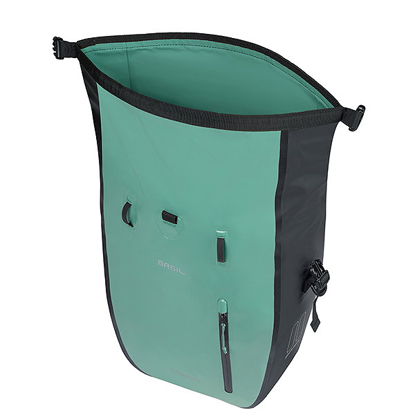 Basil Einzeltasche Rivo L silbergrün/schwarz