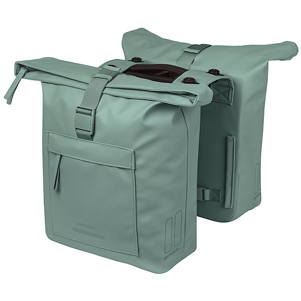 Basil Doppelpacktasche Brooklyn MIK 2.0 silbergrün