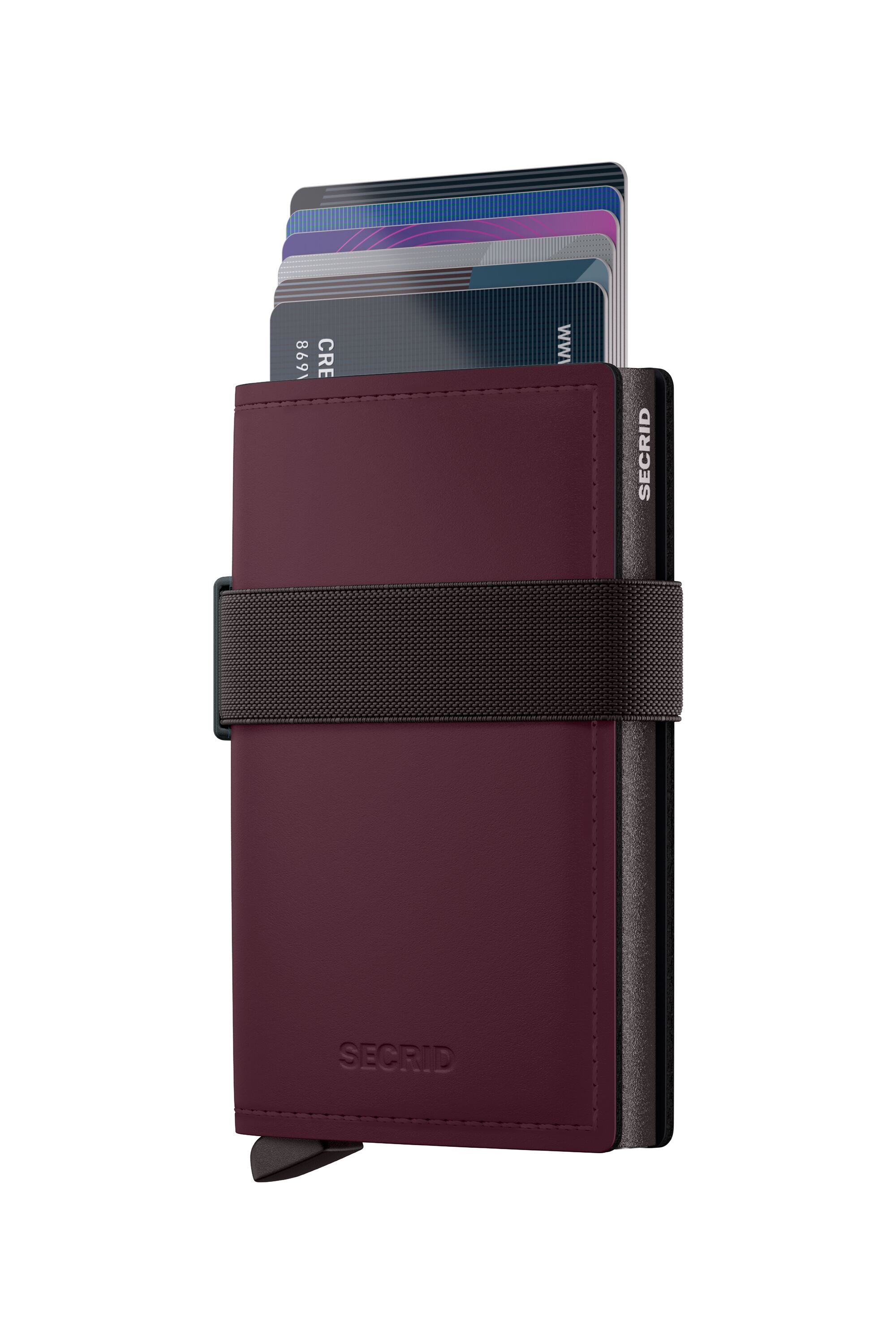Secrid Bandwallet Matte Plum – mit Karten