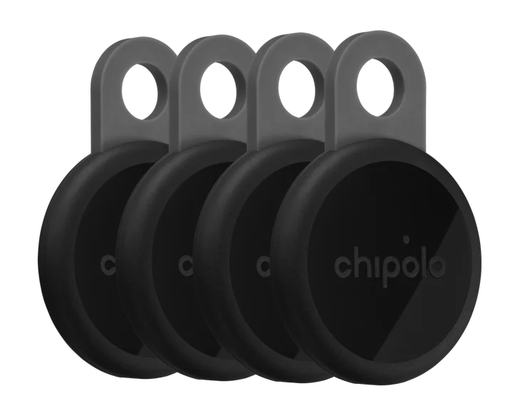Chipolo LOOP 4er-Pack Schlüsselfinder in Charcoal