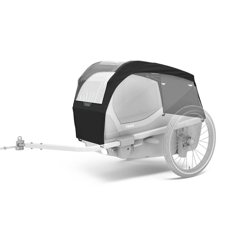 Thule Regenverdeck Hundeanhaenger Bexey transparent/schwarz Groesse M