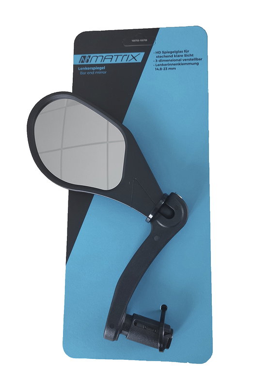 MATRIX Lenkerspiegel LS 200 HD Glas Lenkerinnenklemmung 14,8-23 mm, links