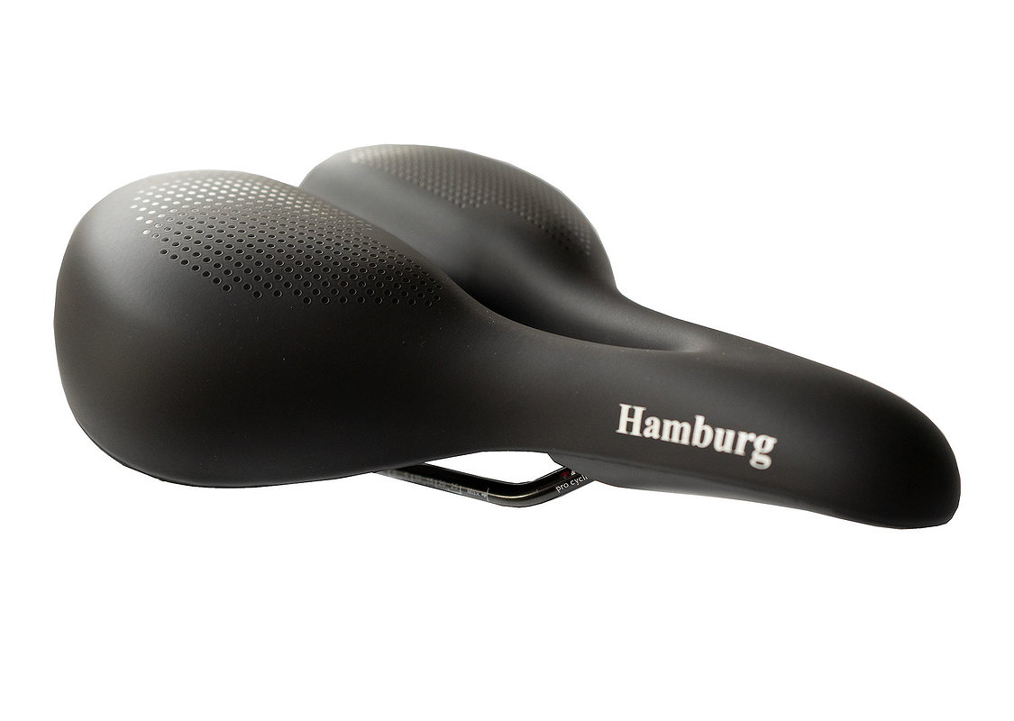 P&P City Sattel Hamburg Relaxed schwarz L268 x B255 mm / 574 g Unisex