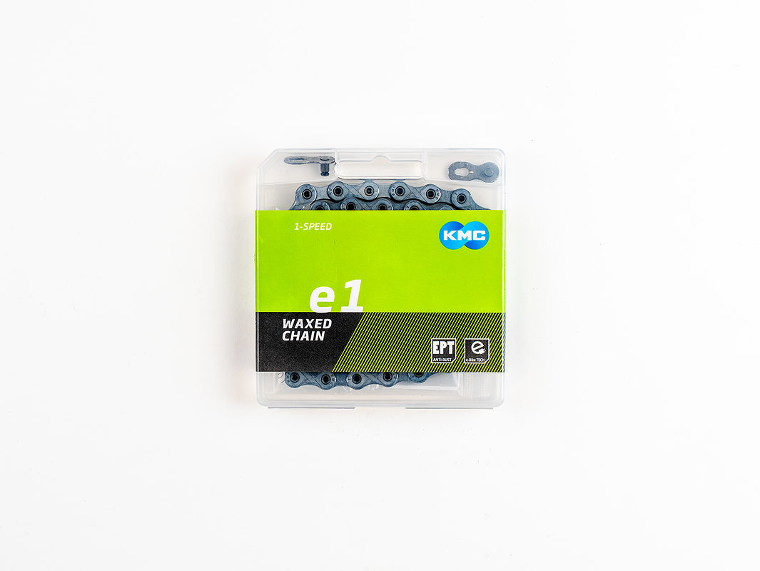 KMC E-Bike Kette e1 Narrow EPT WAXED Nabenschaltung silber 110 Glieder, 1/2" x 3/32"