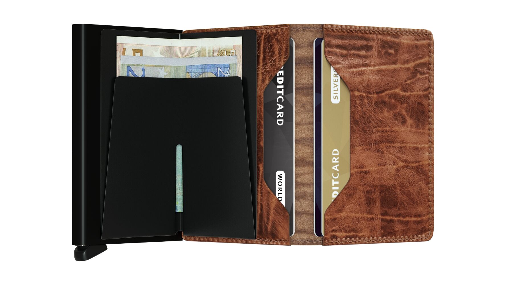 Secrid Slimwallet Dutch Martin Whiskey – geöffnet