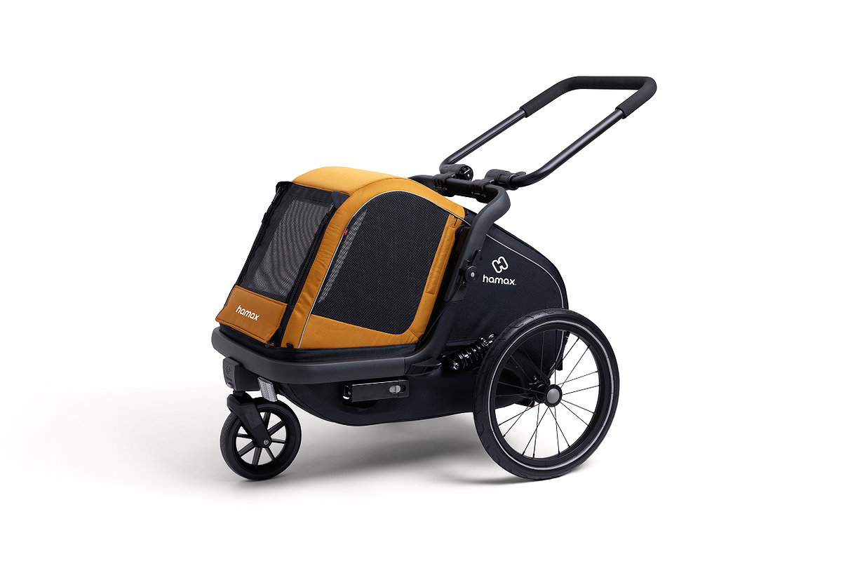 HAMAX Buggy-Set fuer Hundeanhaenger Milou schwarz