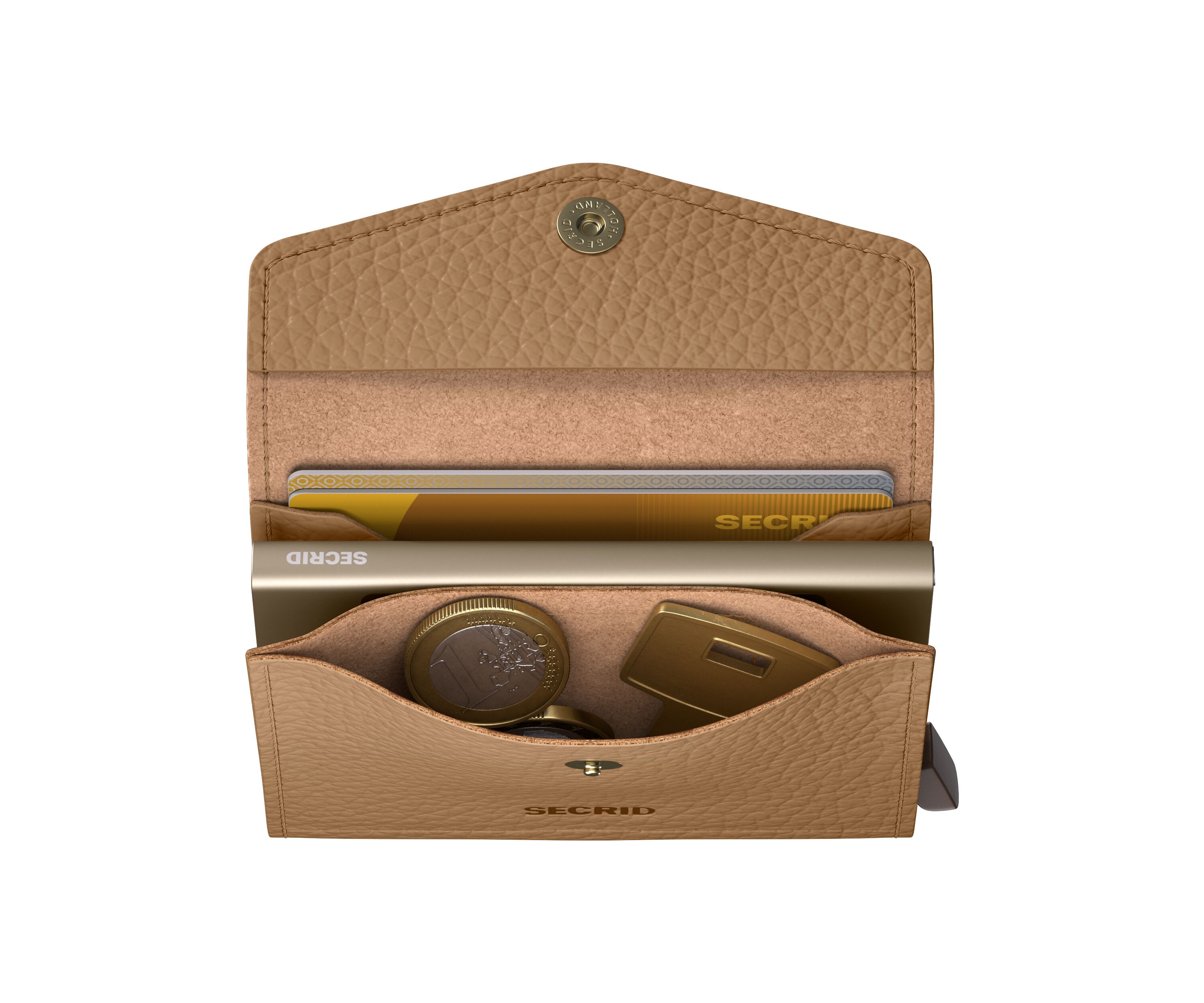 Secrid Envelope Pebble Cappuccino – Schrägansicht