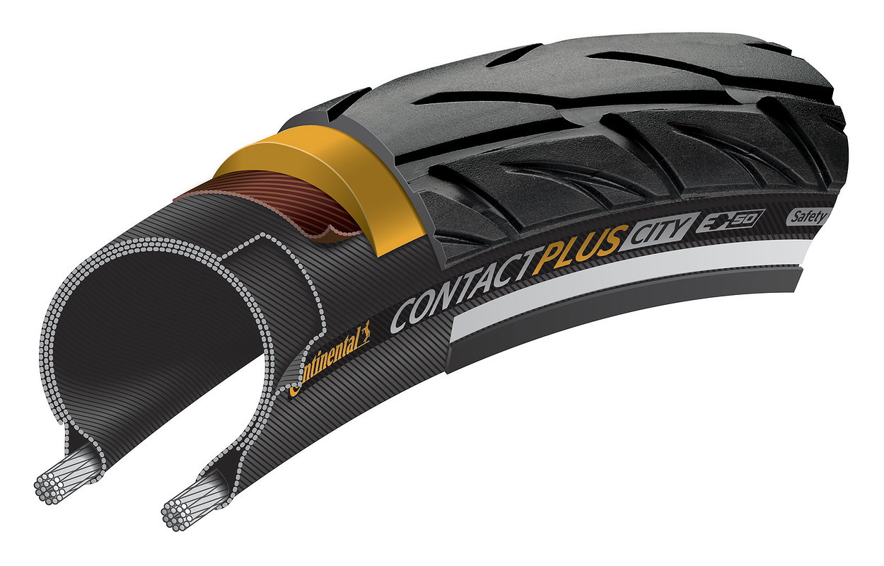 Continental Fahrradreifen Contact Plus City schwarz Reflex 42-622 28x1,60 0101340