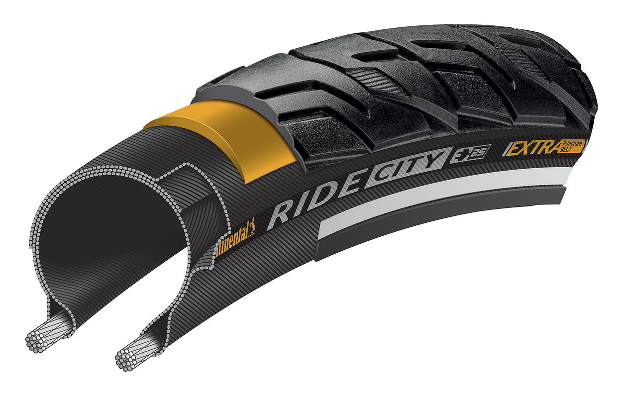 Continental Fahrradreifen Ride City schwarz Reflex 47-622 28x1,75 0101556